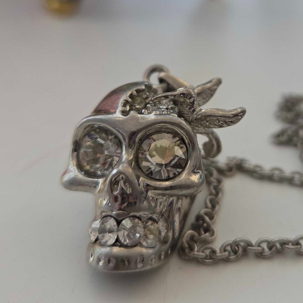 Alexander McQueen Skull and Bird Necklace